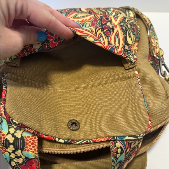 Black Butterfly Canvas Crossbody Handbag bohemian style - Picture 9 of 11